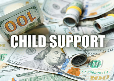 Image of $100 with 'CHILD SUPPORT' text, symbolizing financial responsibilities